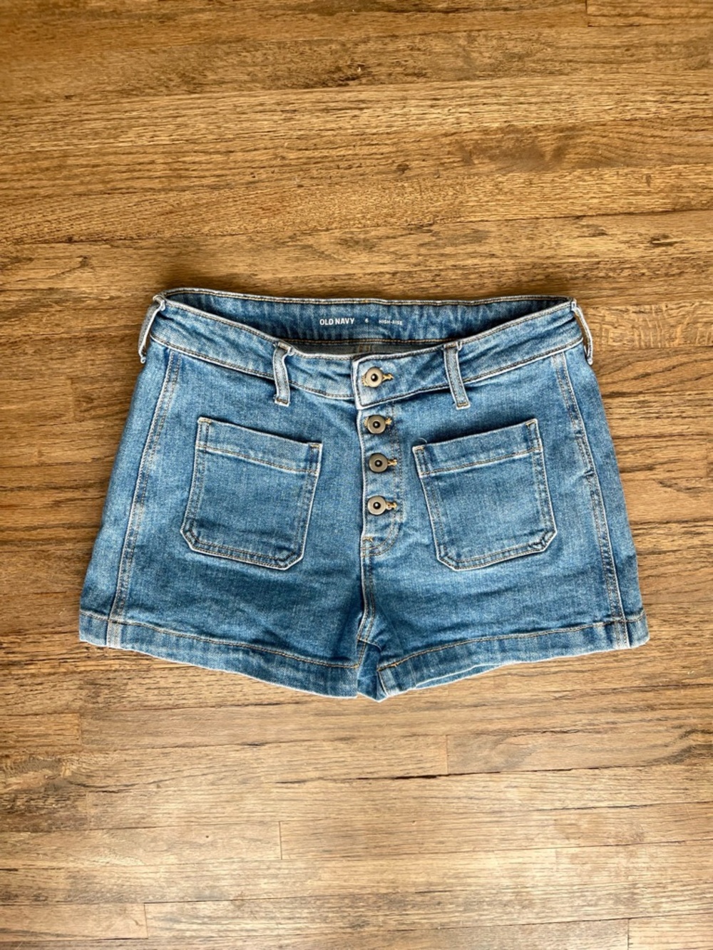 Old Navy Light Blue Denim Button-Front Women's Shorts